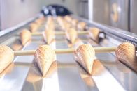 خط إنتاج سلة بسكويت الويفر المضغوط الأوتوماتيكي بالكامل المتين من 71 لوح خبز (بطول 9 متر)