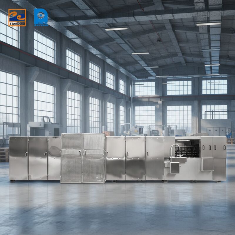 خط إنتاج بسكويت المونكا المصنوع من الفولاذ المقاوم للصدأ يعمل بالغاز مع دعم فني بالفيديو يوفر تصنيعًا متسقًا