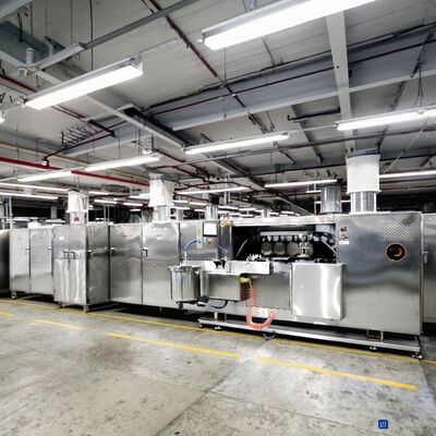 خط إنتاج بسكويت الوافر التلقائي آلة مخصصة لصناعة بسكويت الوافر المستمرة وكفاءة التعبئة